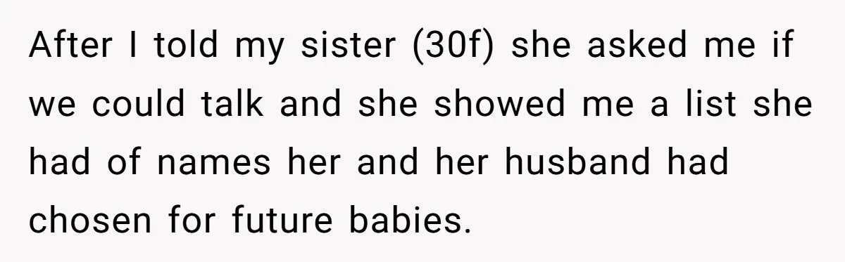 She Chose to Keep Her Daughter’s Name Despite Her Sister Hoping to Use It One Day