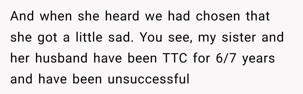 She Chose to Keep Her Daughter’s Name Despite Her Sister Hoping to Use It One Day