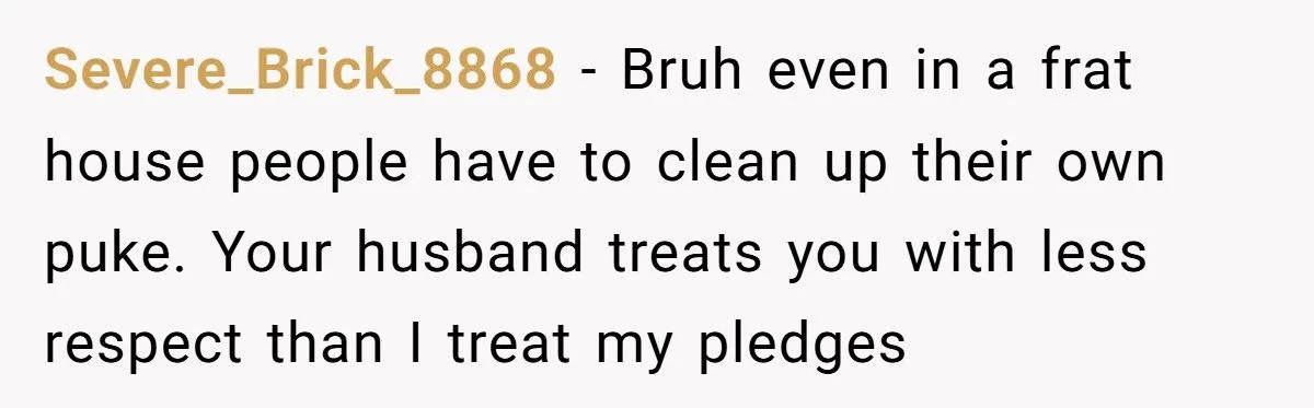 She Made Her Husband Sleep in the Guest Room After He Refused to Clean Up His Own Vomit