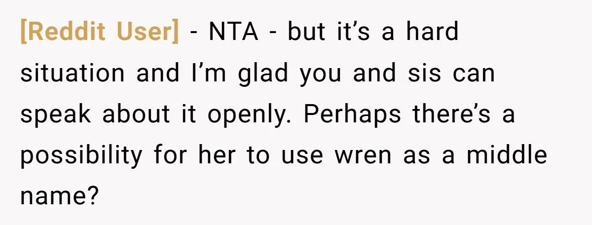 She Chose to Keep Her Daughter’s Name Despite Her Sister Hoping to Use It One Day