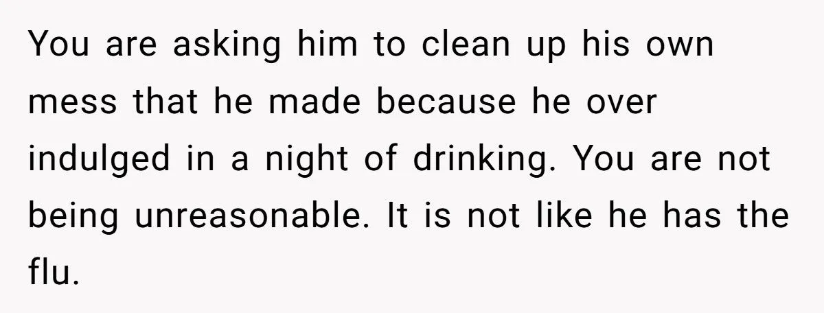 She Made Her Husband Sleep in the Guest Room After He Refused to Clean Up His Own Vomit