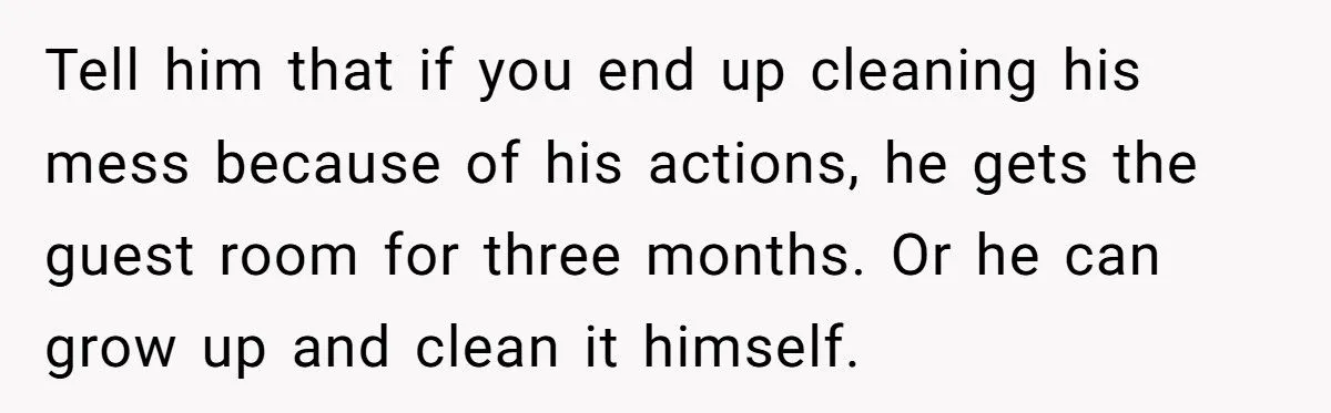 She Made Her Husband Sleep in the Guest Room After He Refused to Clean Up His Own Vomit
