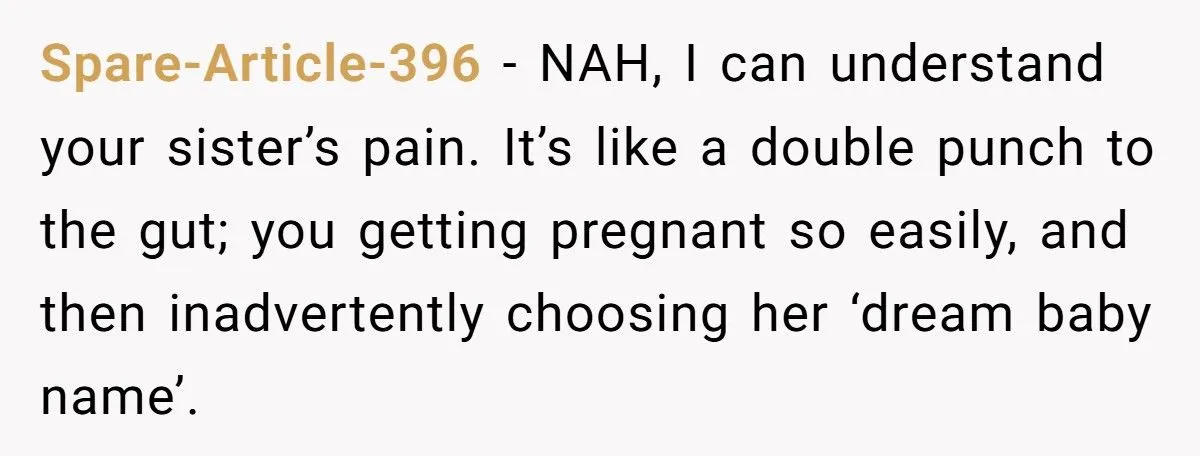 She Chose to Keep Her Daughter’s Name Despite Her Sister Hoping to Use It One Day