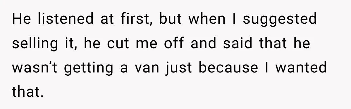 She Wanted a Safe Family Car – He Demanded an SUV to Protect His Ego, and It’s Blowing Up Their Finances