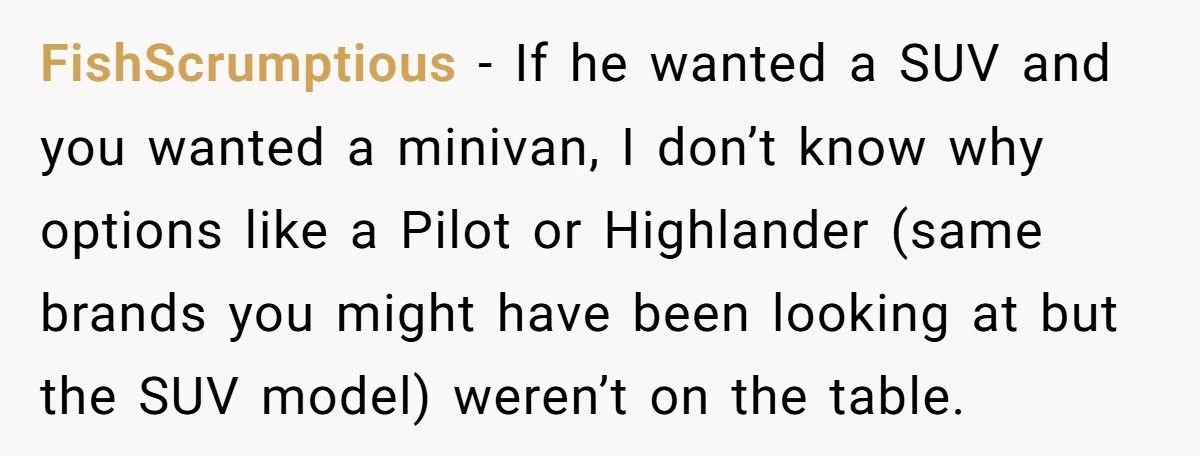 She Wanted a Safe Family Car – He Demanded an SUV to Protect His Ego, and It’s Blowing Up Their Finances