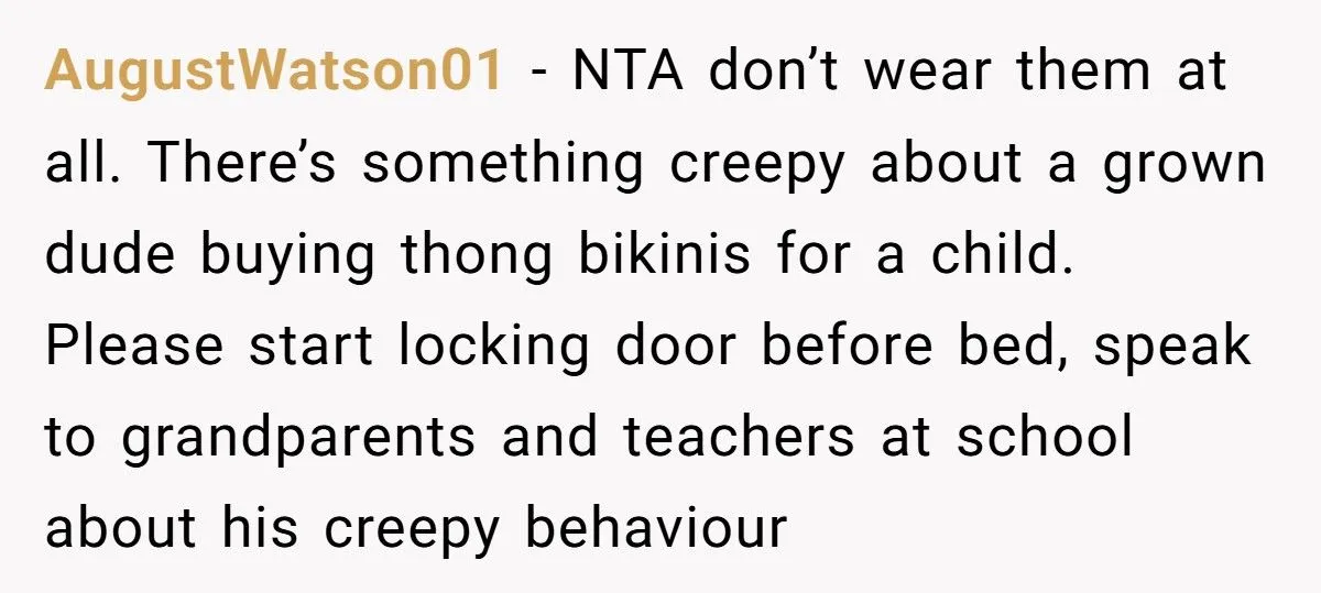 Stepdad Buys Teen Stepdaughter Thong Bikinis, Then Gets Upset When She Refuses to Wear Them Stepdad Buys Teen Stepdaughter Thong Bikinis, Then Gets Upset When She Refuses to Wear Them