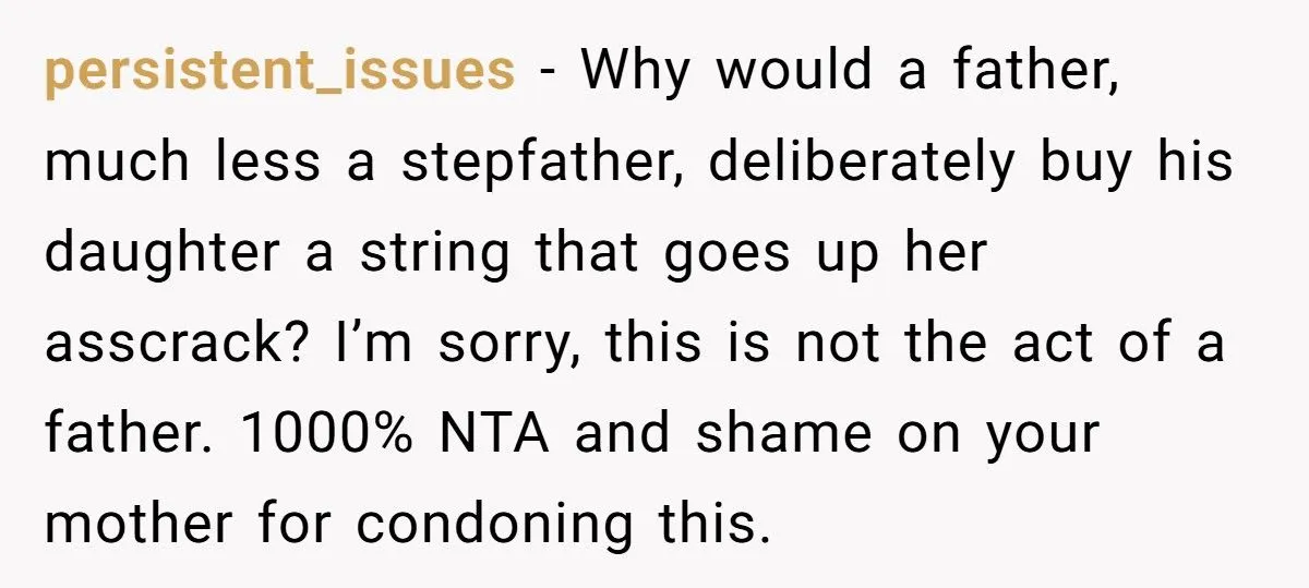 Stepdad Buys Teen Stepdaughter Thong Bikinis, Then Gets Upset When She Refuses to Wear Them Stepdad Buys Teen Stepdaughter Thong Bikinis, Then Gets Upset When She Refuses to Wear Them