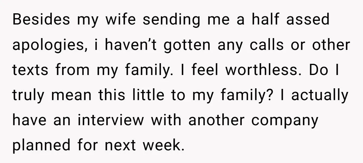 Husband Left Crushed After Wife Withheld Love for Months - Only to Want Him Back Once He Got a Better Job