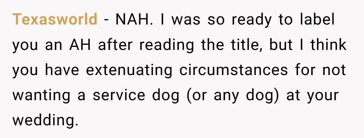 Drama You Won’t Believe: Bride Bans Blind Friend’s Guide Dog from Wedding