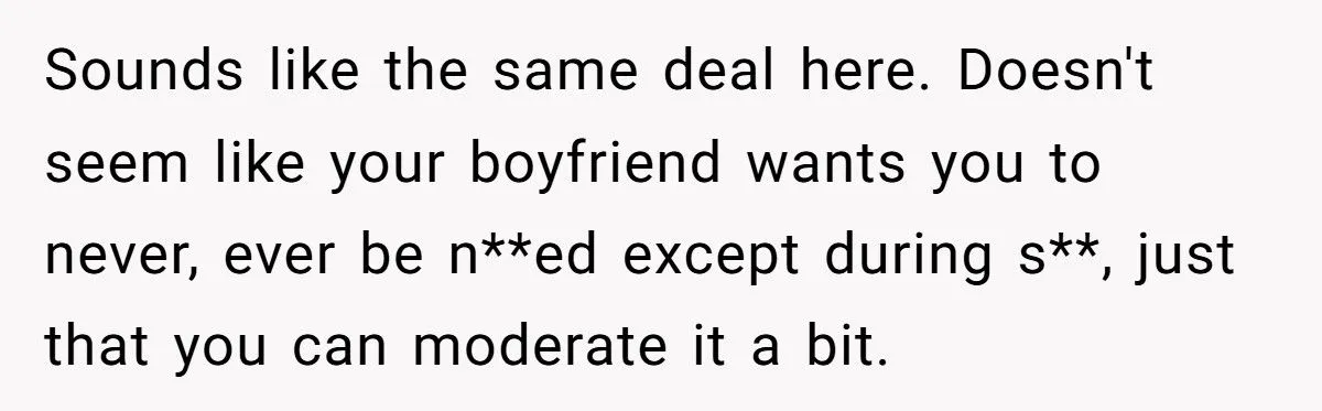 Her Boyfriend Told Her Not to Talk to Him While Naked - The Internet Can’t Believe His Reason