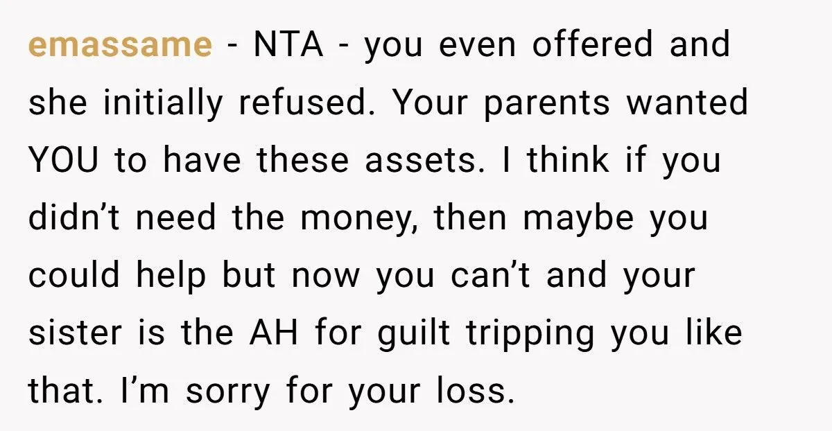 This Man Refused to Share His Parents’ Inheritance After His Sister Rejected It Once