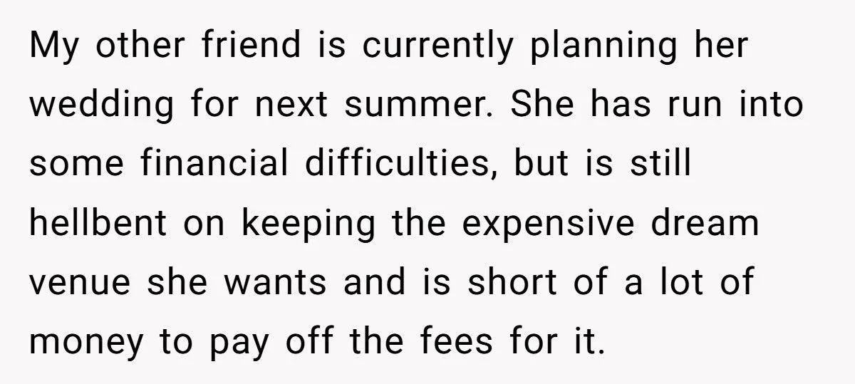 A Redditor’s Refusal To Fund A Friend’s Lavish Wedding Sparks Entitlement Outrage
