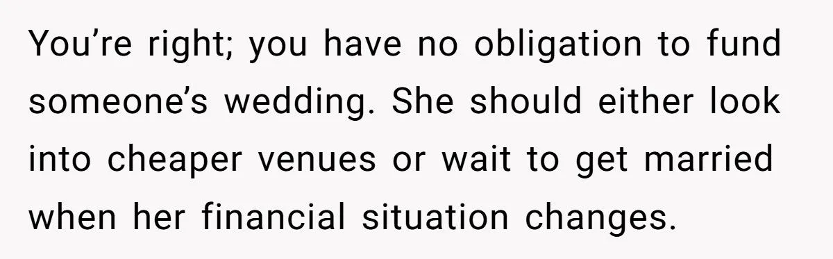 A Redditor’s Refusal To Fund A Friend’s Lavish Wedding Sparks Entitlement Outrage