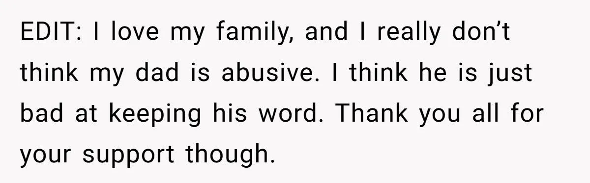 A 15-Year-Old Recorded Her Dad Breaking a Promise - And Stood Her Ground