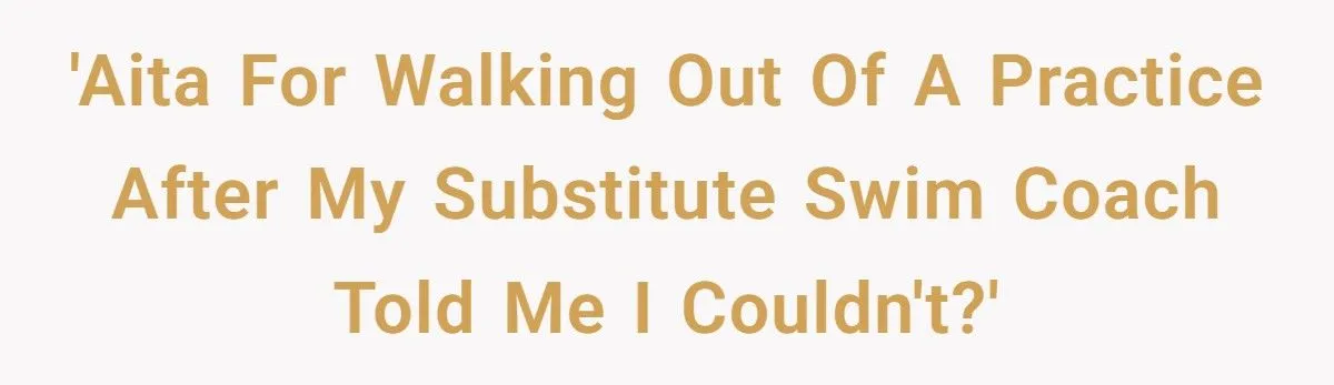 Teen Swimmer Walked Out on a Substitute Coach – What Happened Next Had the Whole Team Talking
