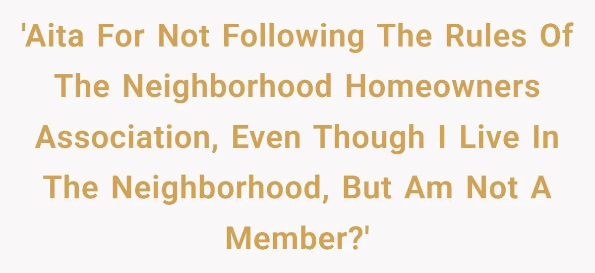 Homeowner Defies HOA Rules, Faces Neighbor Fury Over Woodpile And More