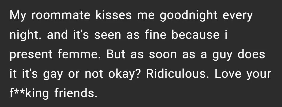 This Man Defends Tradition of Kissing His Homies Goodnight - Girlfriend Calls It Weird