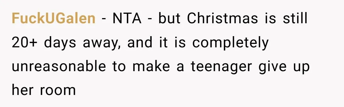 Dad Refuses to Move Daughter Out of Her Room for Pregnant SIL