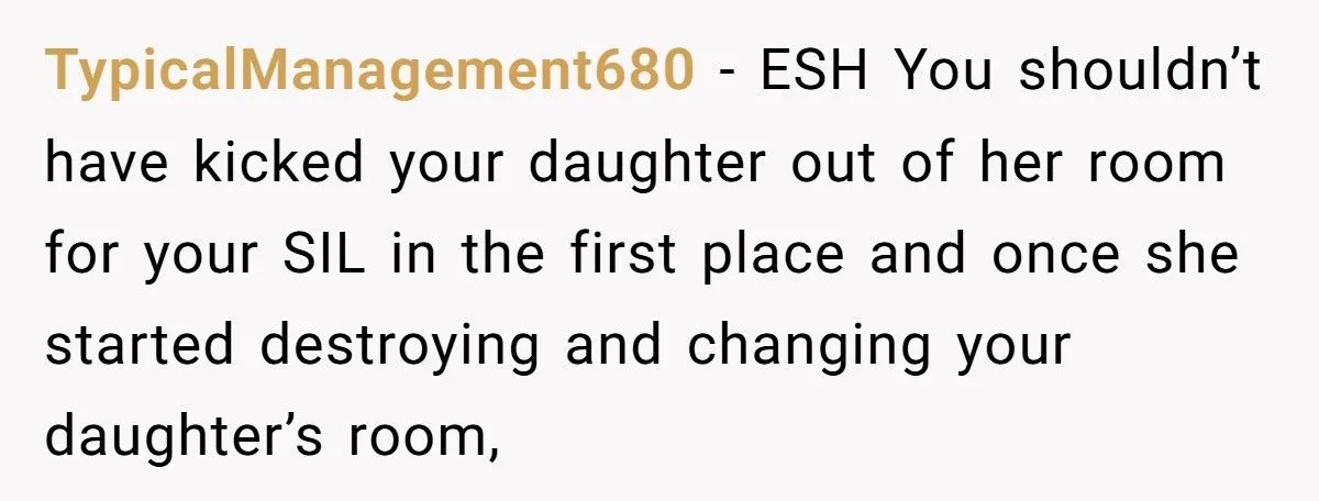 Dad Refuses to Move Daughter Out of Her Room for Pregnant SIL