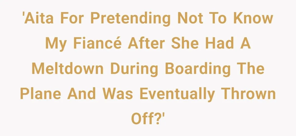 A Man Pretends He’s a Stranger While His Fiancée Gets Dragged Off a Plane Screaming A Man Pretends He’s a Stranger While His Fiancée Gets Dragged Off a Plane Screaming