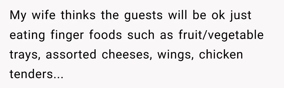 A Couple Wants to Save Money at Wedding by Feeding Guests Snacks - While the Couple Eats a Real Meal