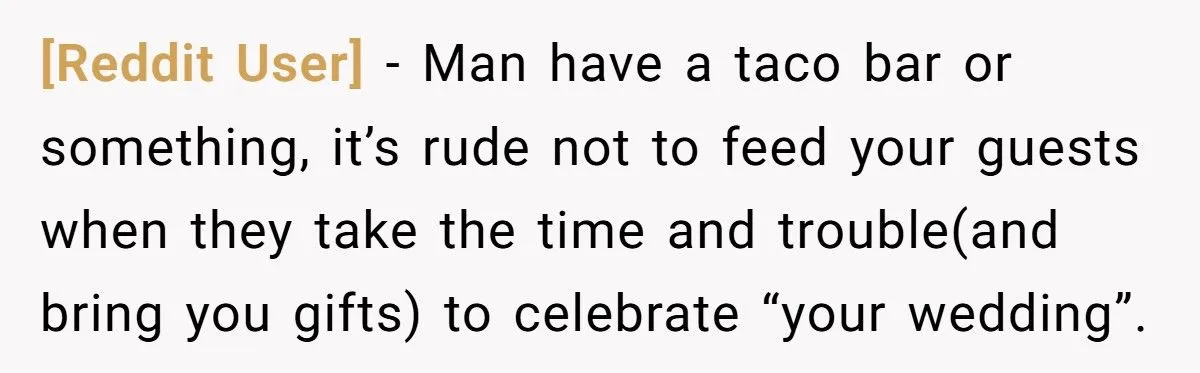 A Couple Wants to Save Money at Wedding by Feeding Guests Snacks - While the Couple Eats a Real Meal