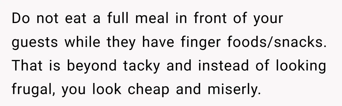 A Couple Wants to Save Money at Wedding by Feeding Guests Snacks - While the Couple Eats a Real Meal