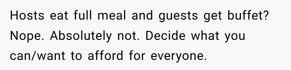 A Couple Wants to Save Money at Wedding by Feeding Guests Snacks - While the Couple Eats a Real Meal