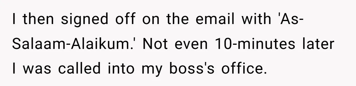She Fought Back Against a Coworker’s Religious Overreach with “As-Salaam-Alaikum” - AITA?