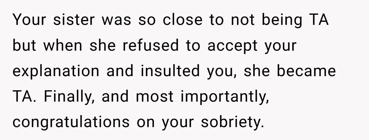 A Newly Sober Woman Accidentally Sparked a Pregnancy Rumor at Her Sister’s Wedding