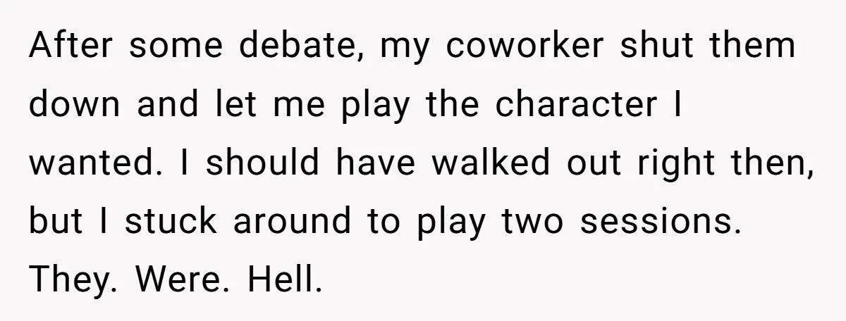 Woman Walks Out of Coworker’s D&D Game After Facing Harassment