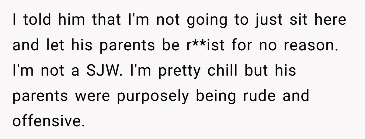 Girlfriend Calls Out Boyfriend’s Parents for Racism - He Defends Them Instead