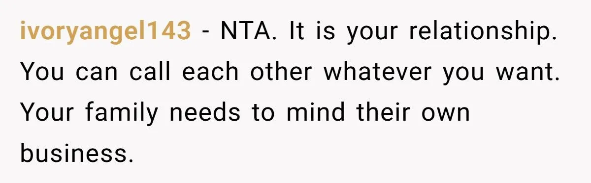 When A Couple’s Playful Nicknames Ignite A Family Firestorm