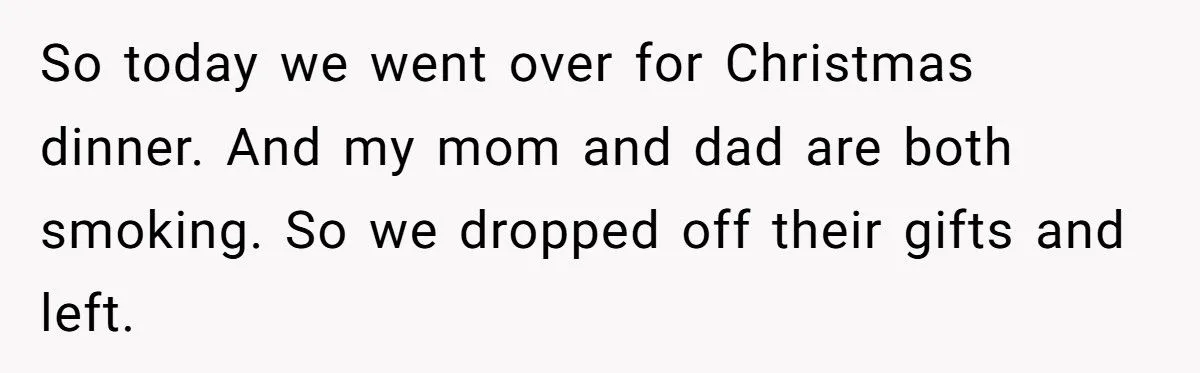 A Parent Refuses to Let Her Children Be Exposed to Smoke, Giving Her Own Parents an Ultimatum