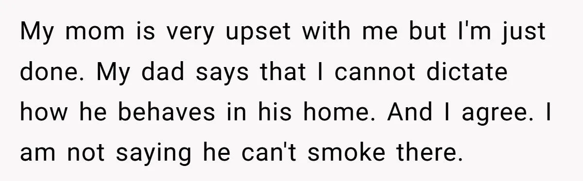 A Parent Refuses to Let Her Children Be Exposed to Smoke, Giving Her Own Parents an Ultimatum