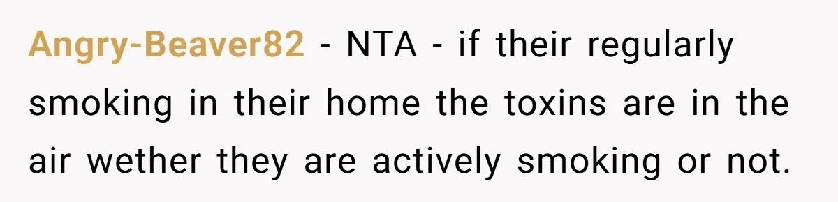 A Parent Refuses to Let Her Children Be Exposed to Smoke, Giving Her Own Parents an Ultimatum