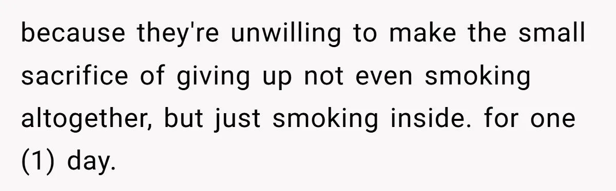 A Parent Refuses to Let Her Children Be Exposed to Smoke, Giving Her Own Parents an Ultimatum