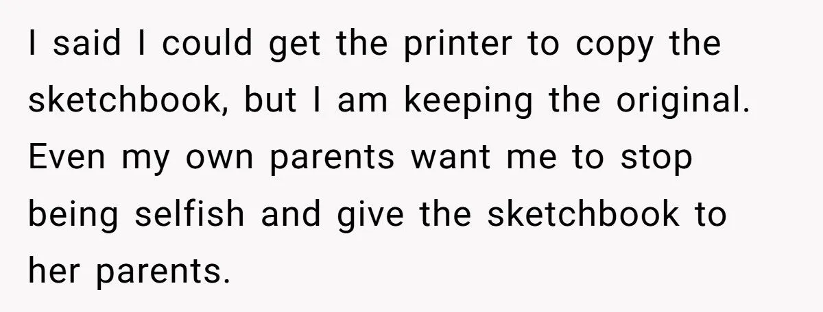 Woman’s Battle Over A Precious Sketchbook Gift After Her Friend’s Tragic Death