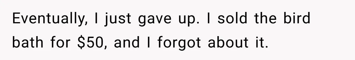 Family Outrage Erupts After Woman Sells Unwanted Heirloom Birdbath