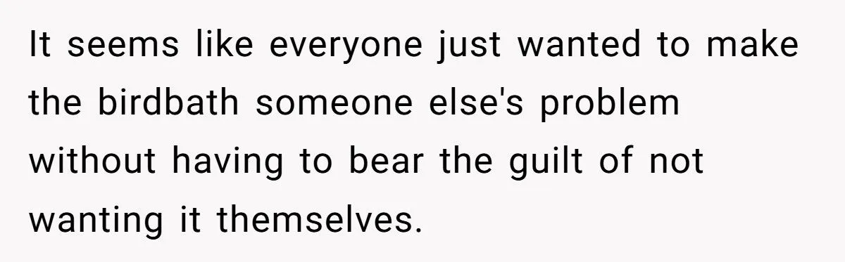 Family Outrage Erupts After Woman Sells Unwanted Heirloom Birdbath