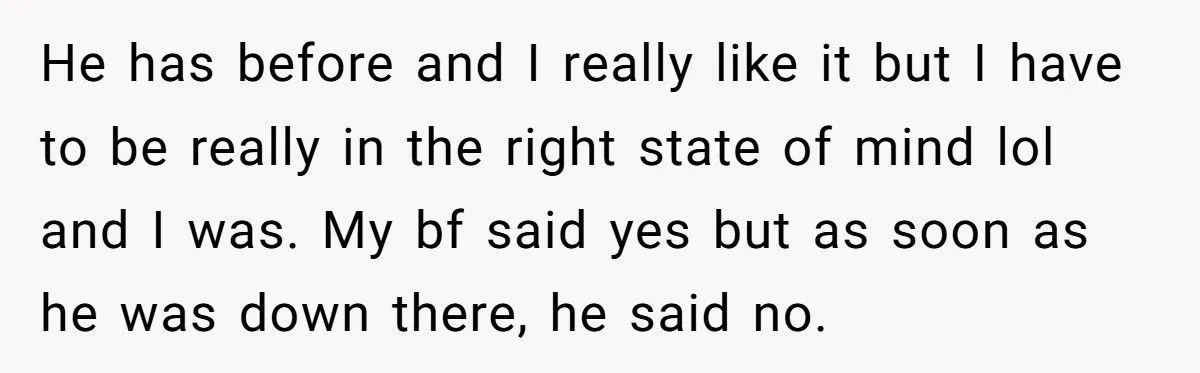 This Woman Cried After Her Boyfriend Told Her She Was “Too Wet” During Intimacy – Was She Overreacting?