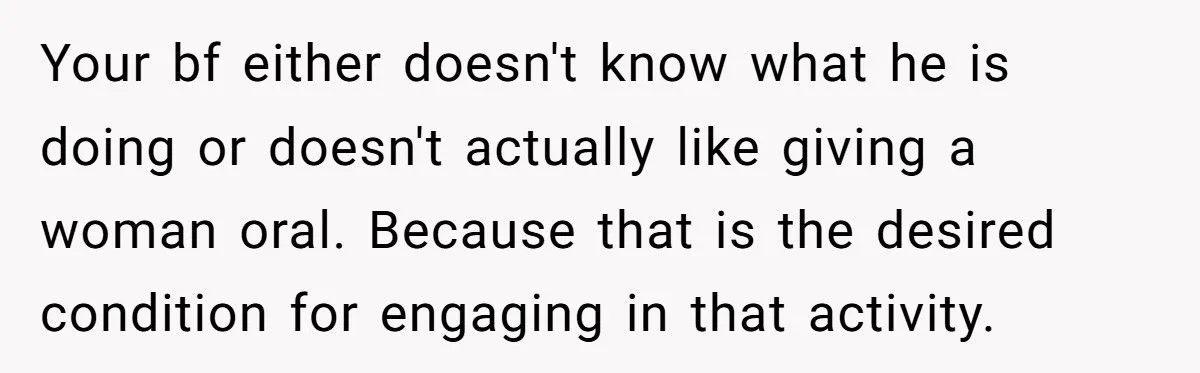 This Woman Cried After Her Boyfriend Told Her She Was “Too Wet” During Intimacy – Was She Overreacting?