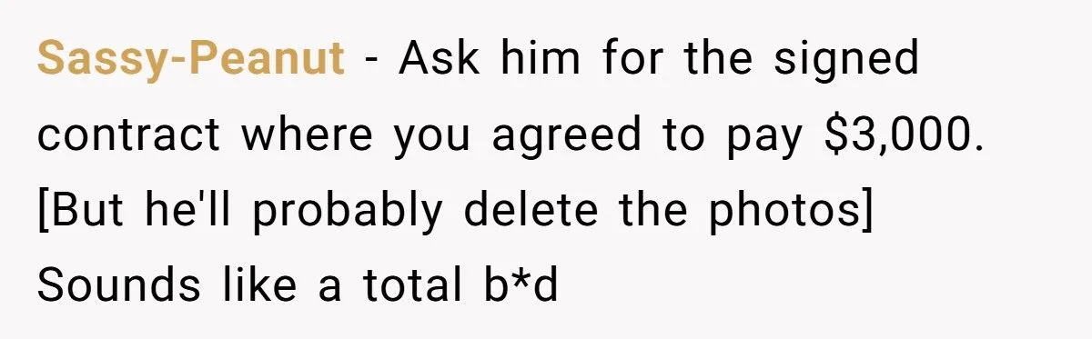 Their Cousin’s “Gift” of Wedding Photography Turned into a Shocking $3,000 Invoice