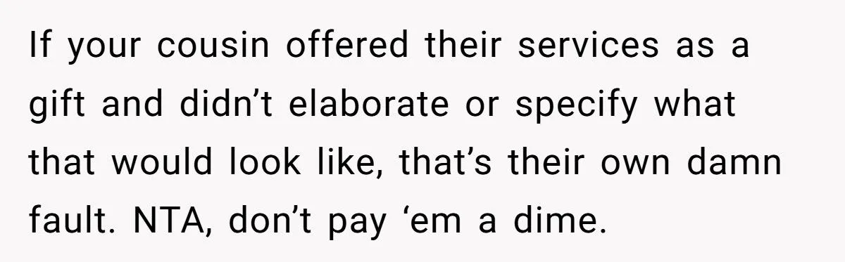 Their Cousin’s “Gift” of Wedding Photography Turned into a Shocking $3,000 Invoice