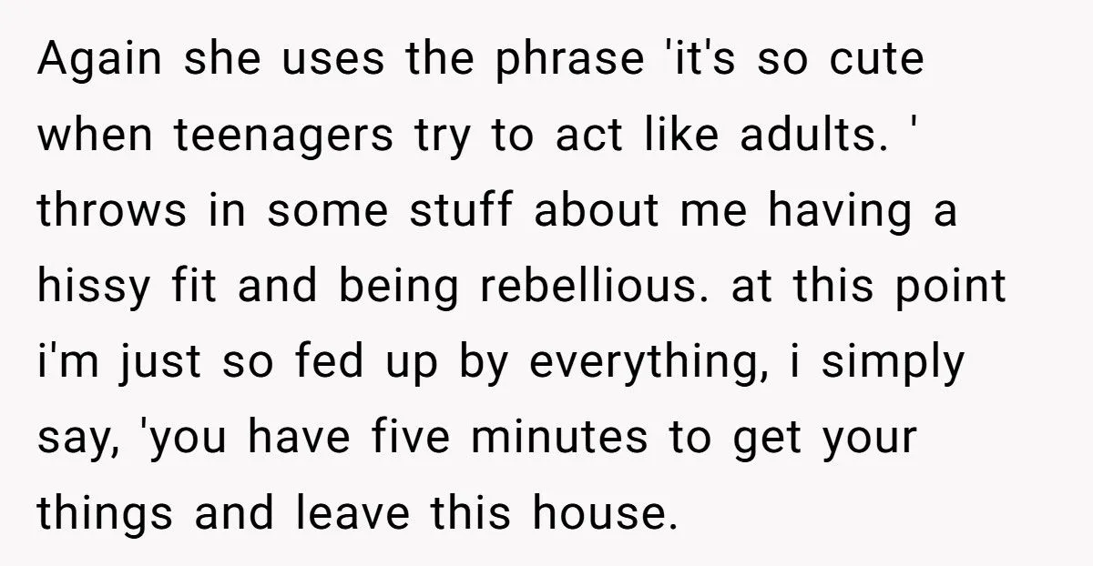 She Took Her Dad’s Girlfriend’s House Key Away After Being Told to “Go to Bed” at 21