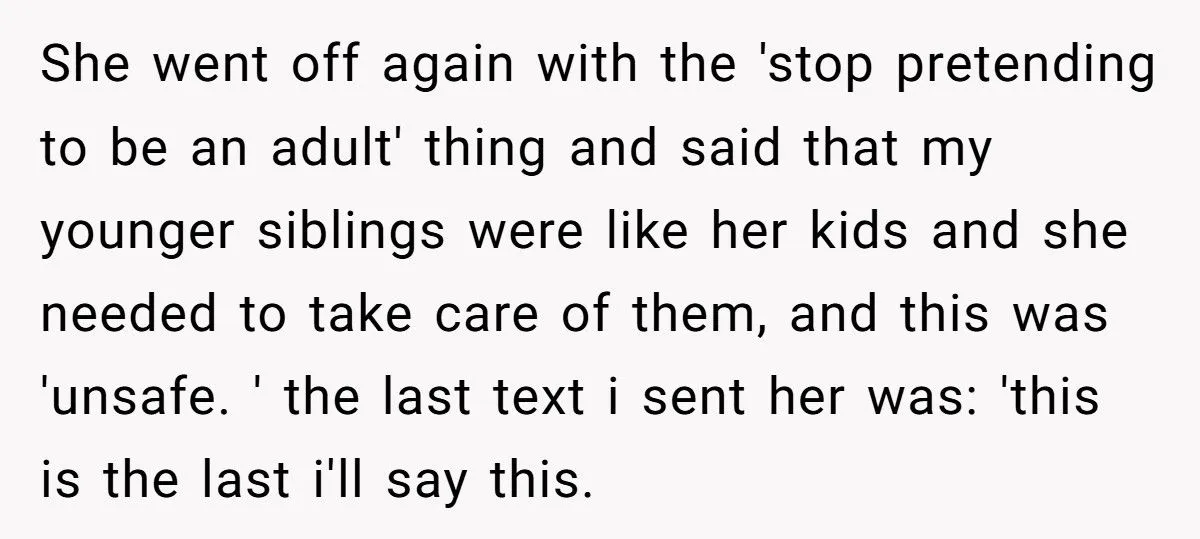 She Took Her Dad’s Girlfriend’s House Key Away After Being Told to “Go to Bed” at 21