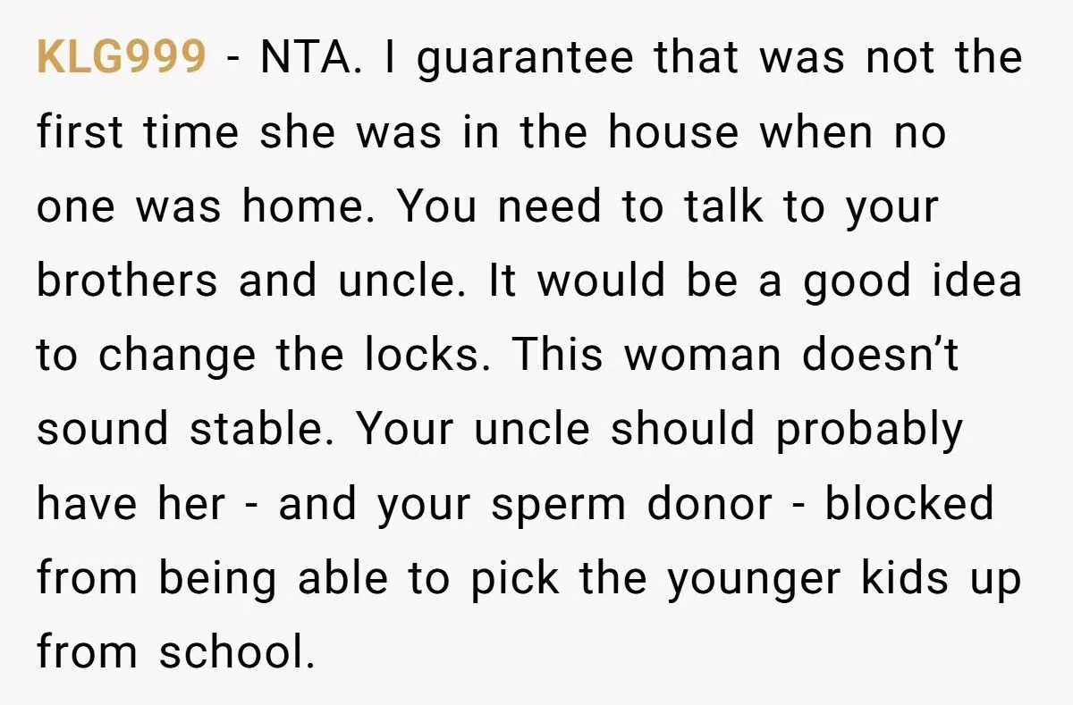 She Took Her Dad’s Girlfriend’s House Key Away After Being Told to “Go to Bed” at 21