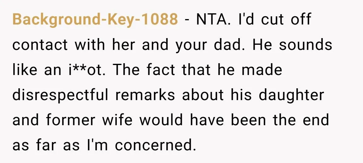 She Took Her Dad’s Girlfriend’s House Key Away After Being Told to “Go to Bed” at 21