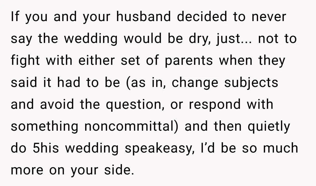 Bride Secretly Sells Alcohol At Dry Wedding To Offset Costs