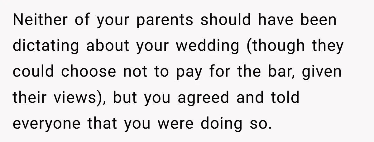 Bride Secretly Sells Alcohol At Dry Wedding To Offset Costs